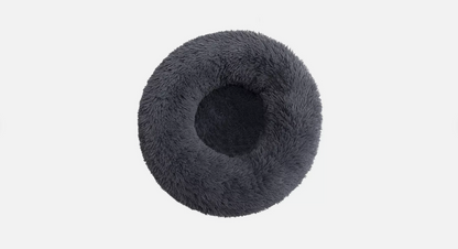 Dog & Cat Calming Plush Bed Midnight Black