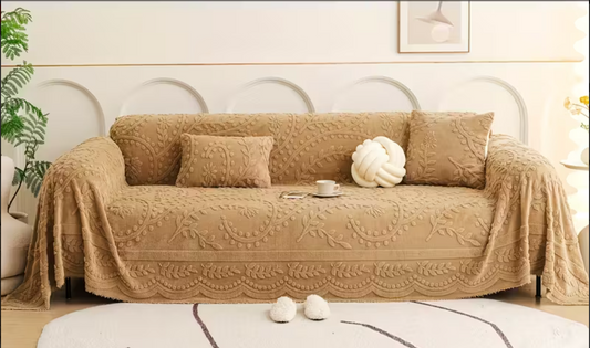 Couch Cover Brown Leather Inspired