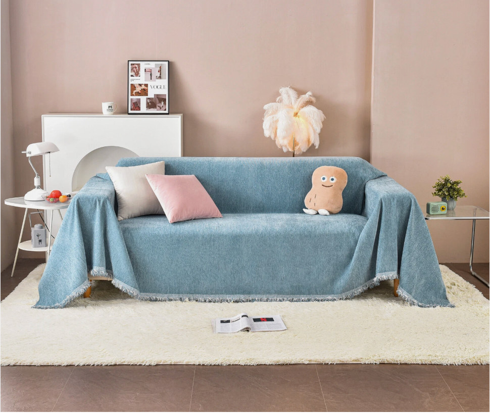 Couch Cover Turquoise Blue