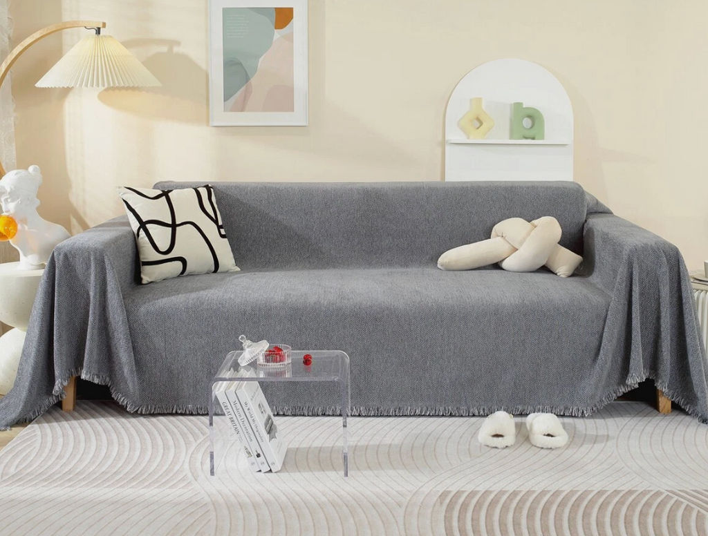 Couch Cover Marble Grey