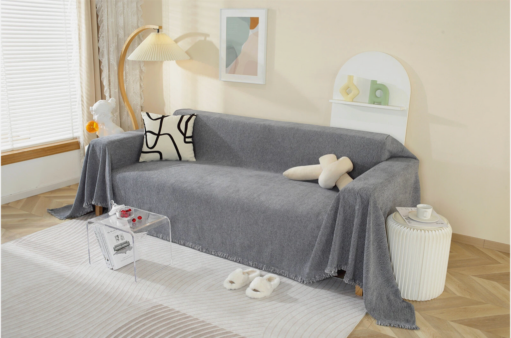 Couch Cover Marble Grey