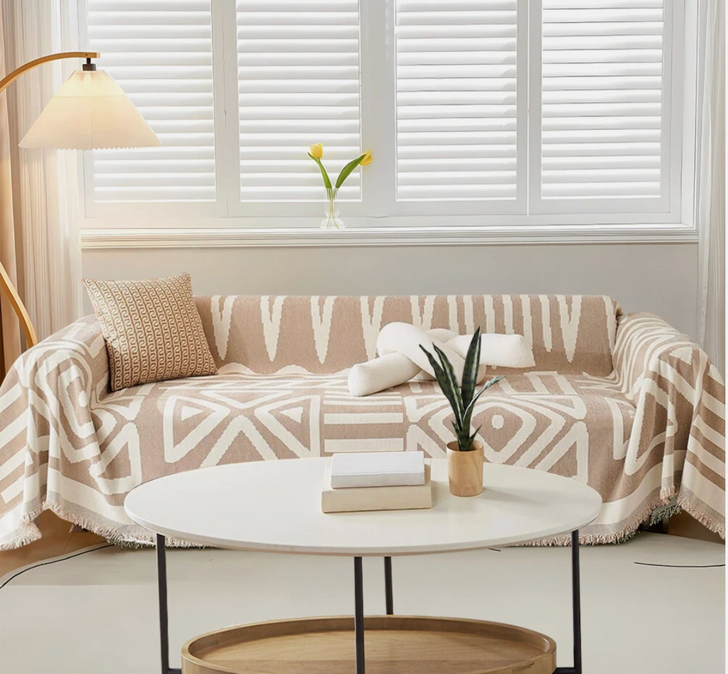 Couch Cover Crème Coffee