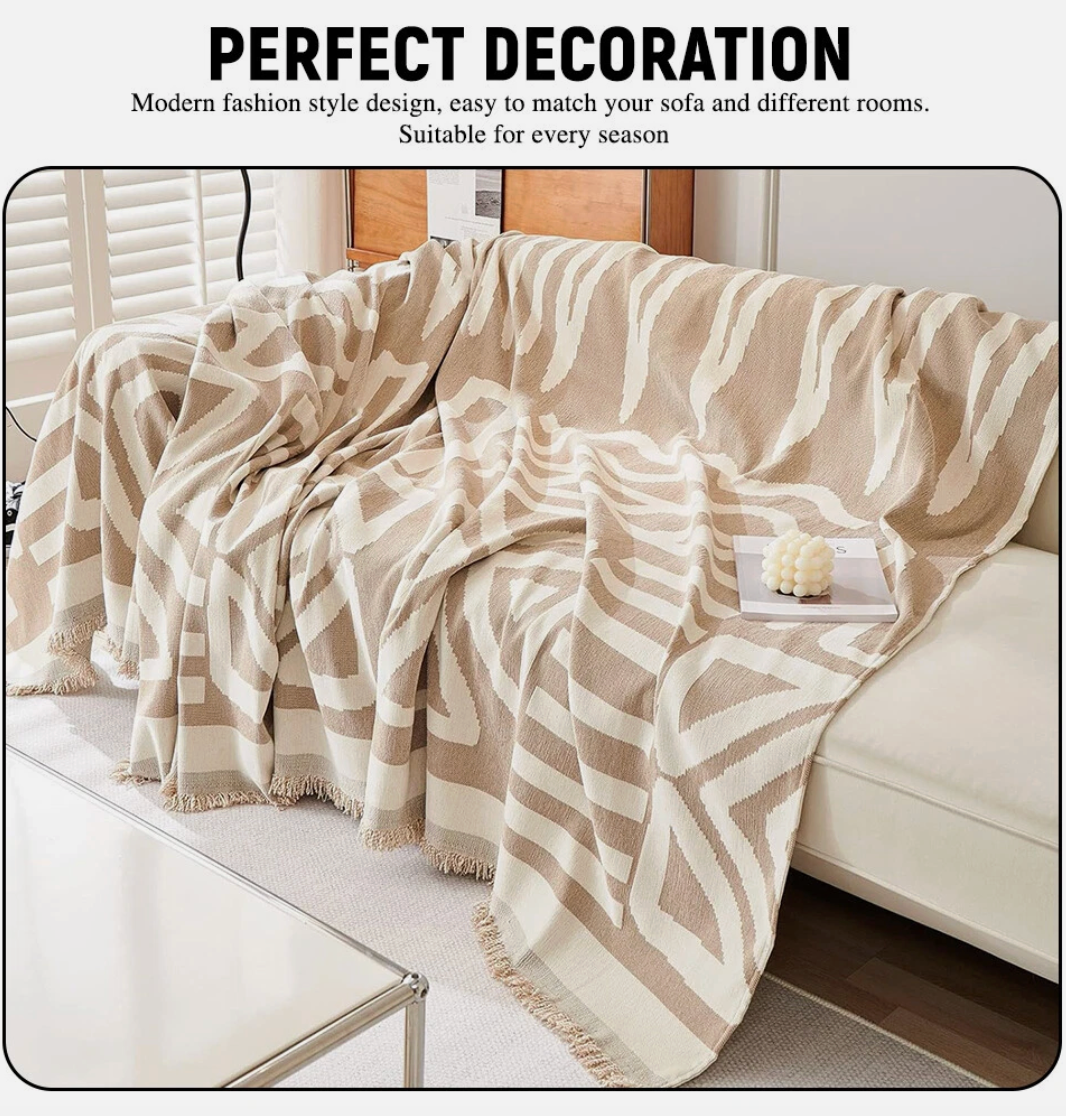 Couch Cover Crème Coffee