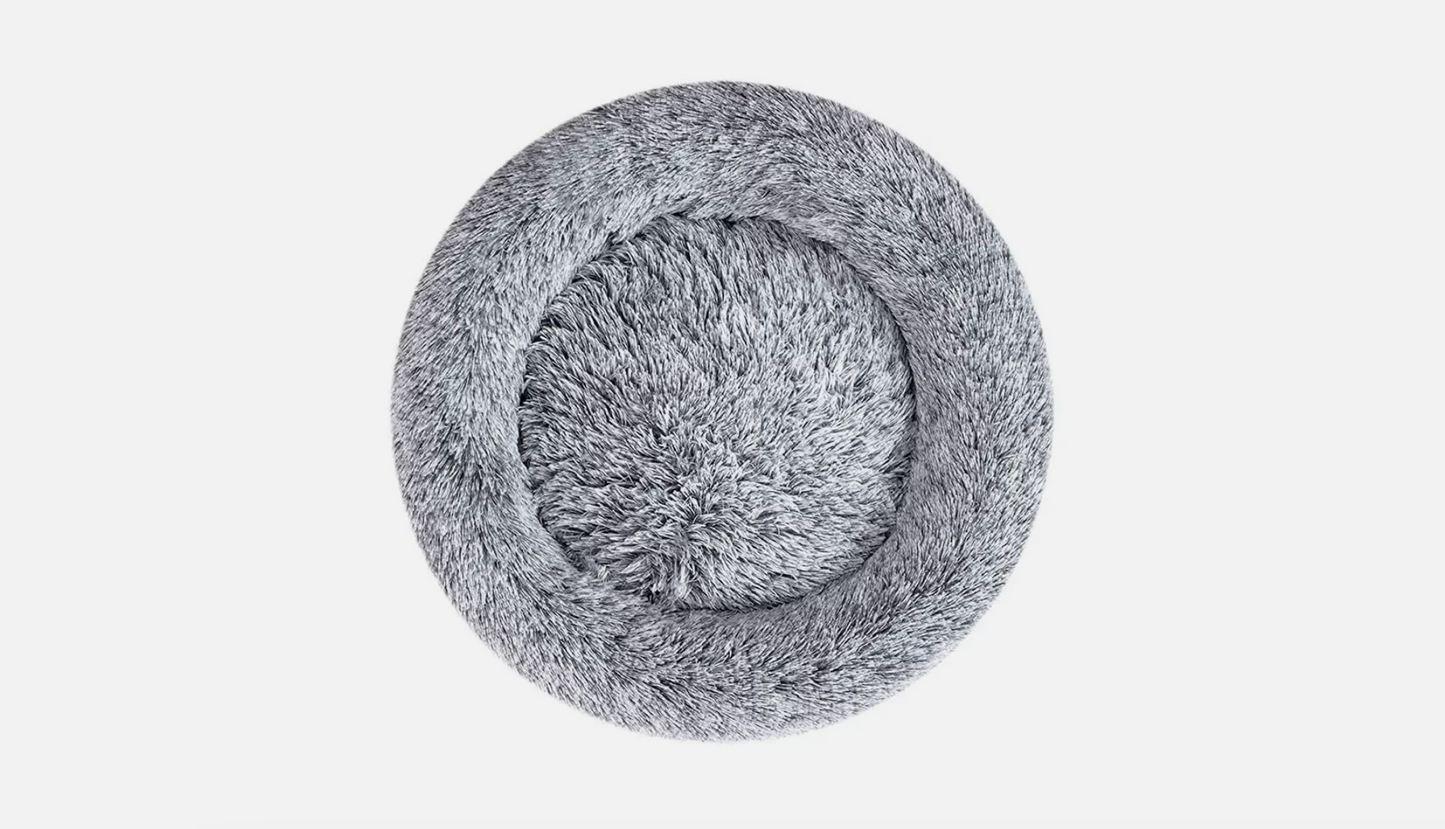 Dog & Cat Calming Plush Bed Moonlight Grey