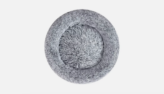 Dog & Cat Calming Plush Bed Moonlight Grey