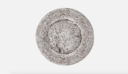 Dog & Cat Calming Plush Bed Crème Coffee